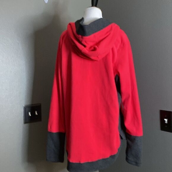 Xersion Sweater pink Gray Fleece Hoodie Fleece Pullover Sweatshirt - Picture 5 of 10